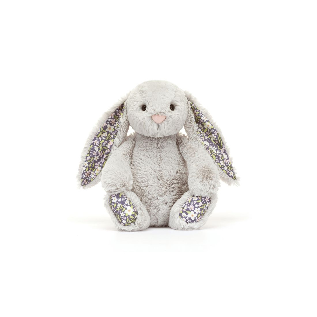 Jellycat Króliczek z Kwiecistymi Uszami Srebrny „Bloom” 31 cm - obrazek 4