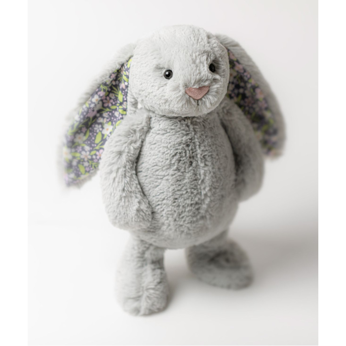 Jellycat Króliczek z Kwiecistymi Uszami Srebrny „Bloom” 31 cm - obrazek 5