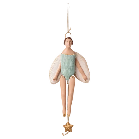 Maileg Zawieszka Pajacyk Anioł z aureolą, Mały - Mint
