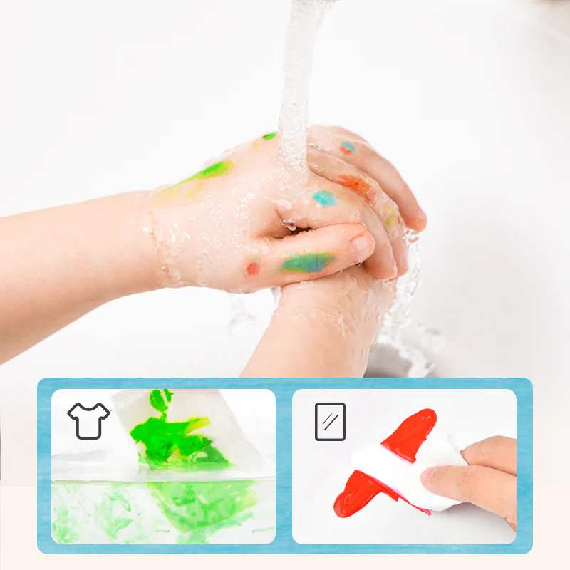 Mideer Farby do malowania palcami z książeczką – 12 kolorów - obrazek 2