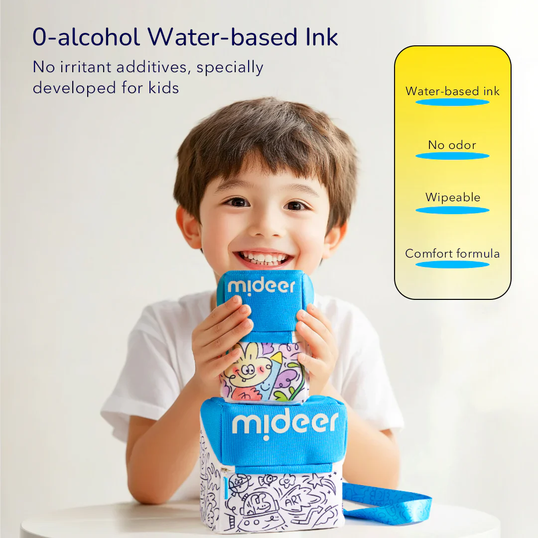 Mideer Markery akrylowe z pędzelkową końcówką mideer w futerale do kolorowania – 24 kolory - obrazek 3