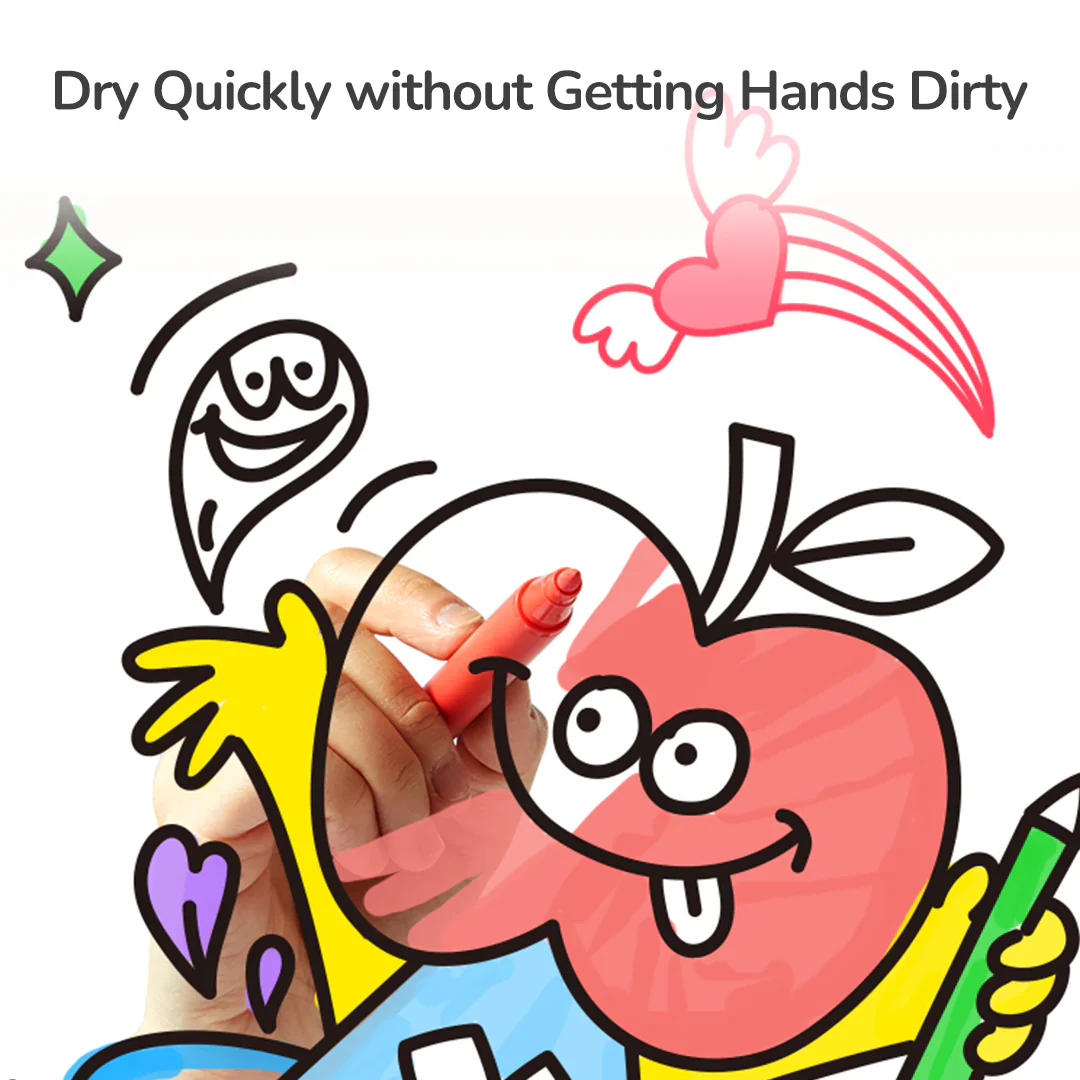 Mideer Markery akrylowe z pędzelkową końcówką mideer w futerale do kolorowania – 24 kolory - obrazek 4