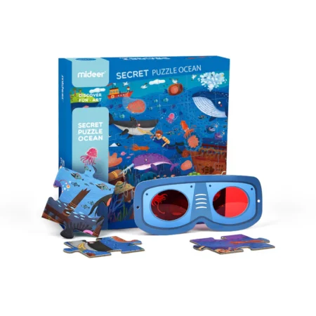Mideer Sekretne puzzle z okularami 3D mideer – Ocean (35 el.)