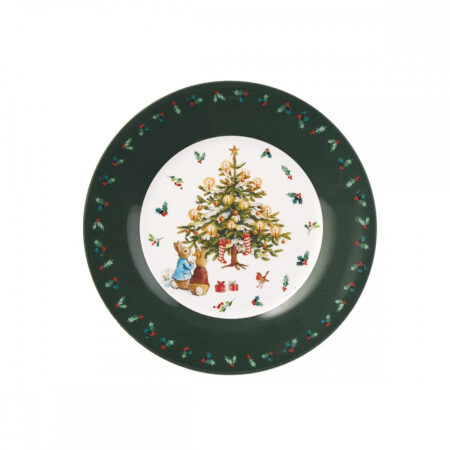 Petit Jour Paris Talerz fi 20 cm Peter Rabbit Christmas Tree