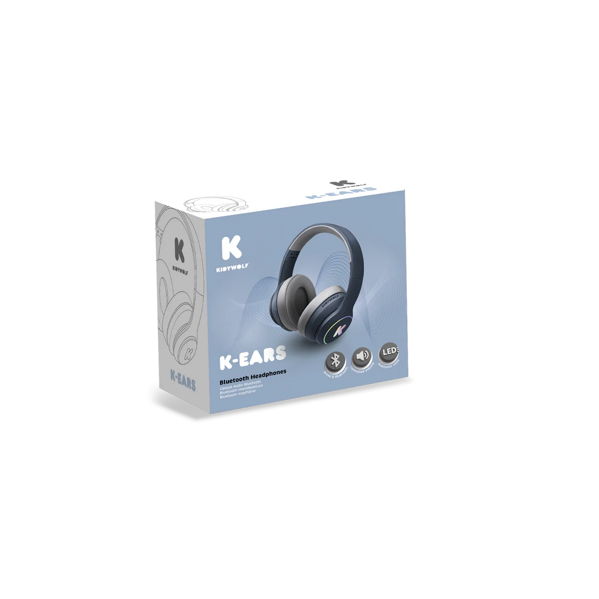 Kidywolf K-Ears Słuchawki Bezprzewodowe Niebieski - obrazek 4