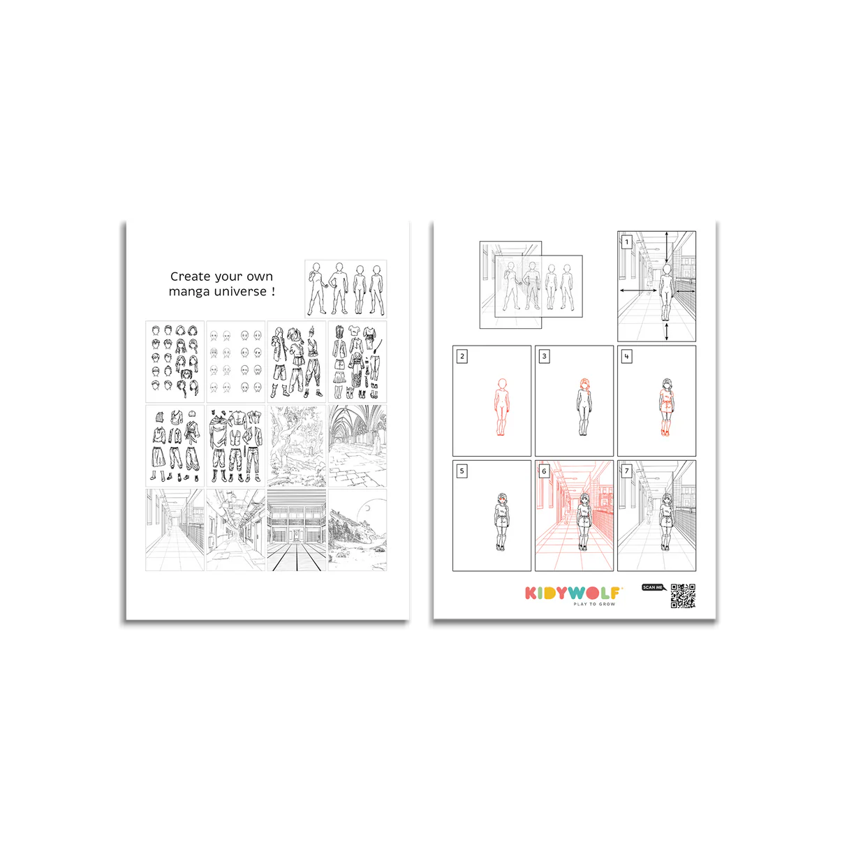 Kidywolf Tablet Rysunkowy Niebieski Manga - obrazek 10