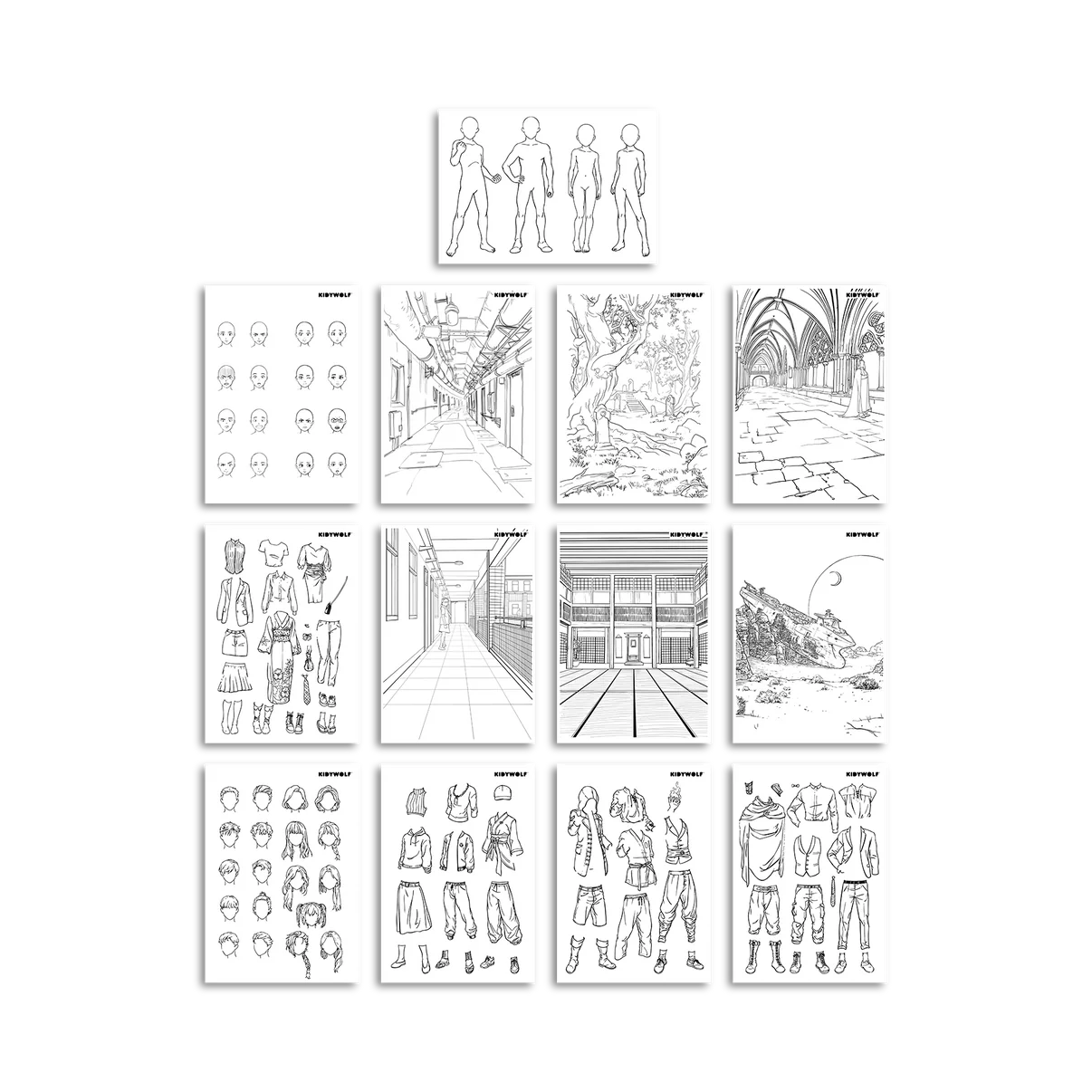 Kidywolf Tablet Rysunkowy Niebieski Manga - obrazek 8