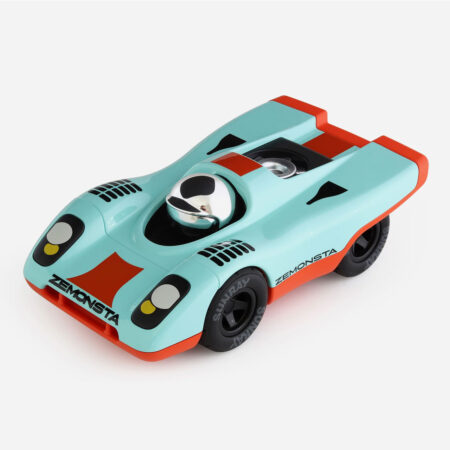 Playforever Zemonsta Klaus – kolekcjonerskie auto‑zabawka inspirowane klasyką Porsche 917 (blue/orange)