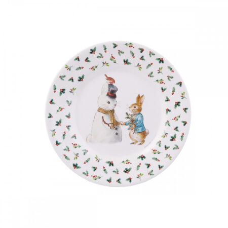 Petit Jour Paris Talerz fi 20 cm Peter Rabbit Christmas Snow