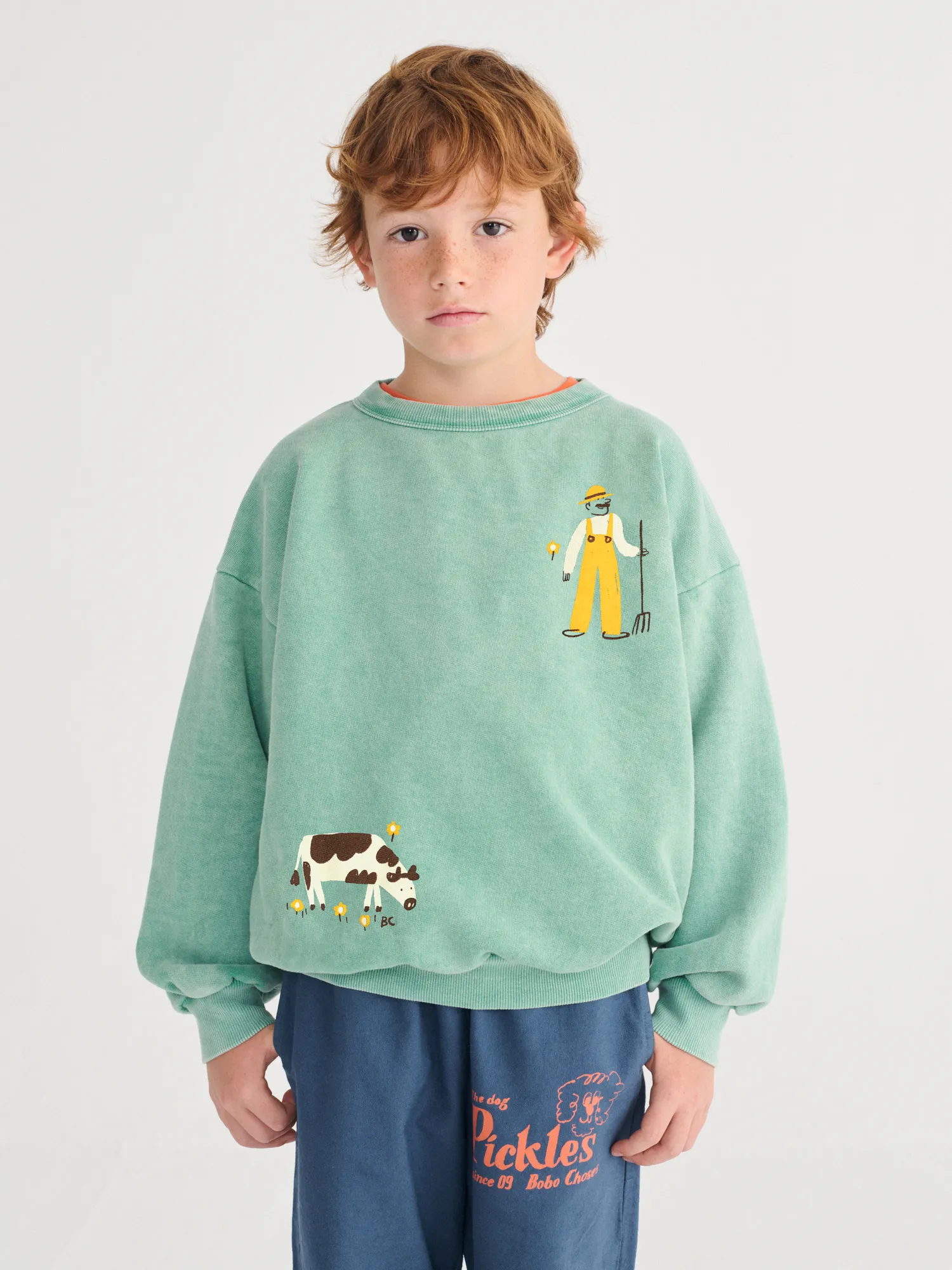 Bobo Choses Bluza Farm Adventure Green - obrazek 2