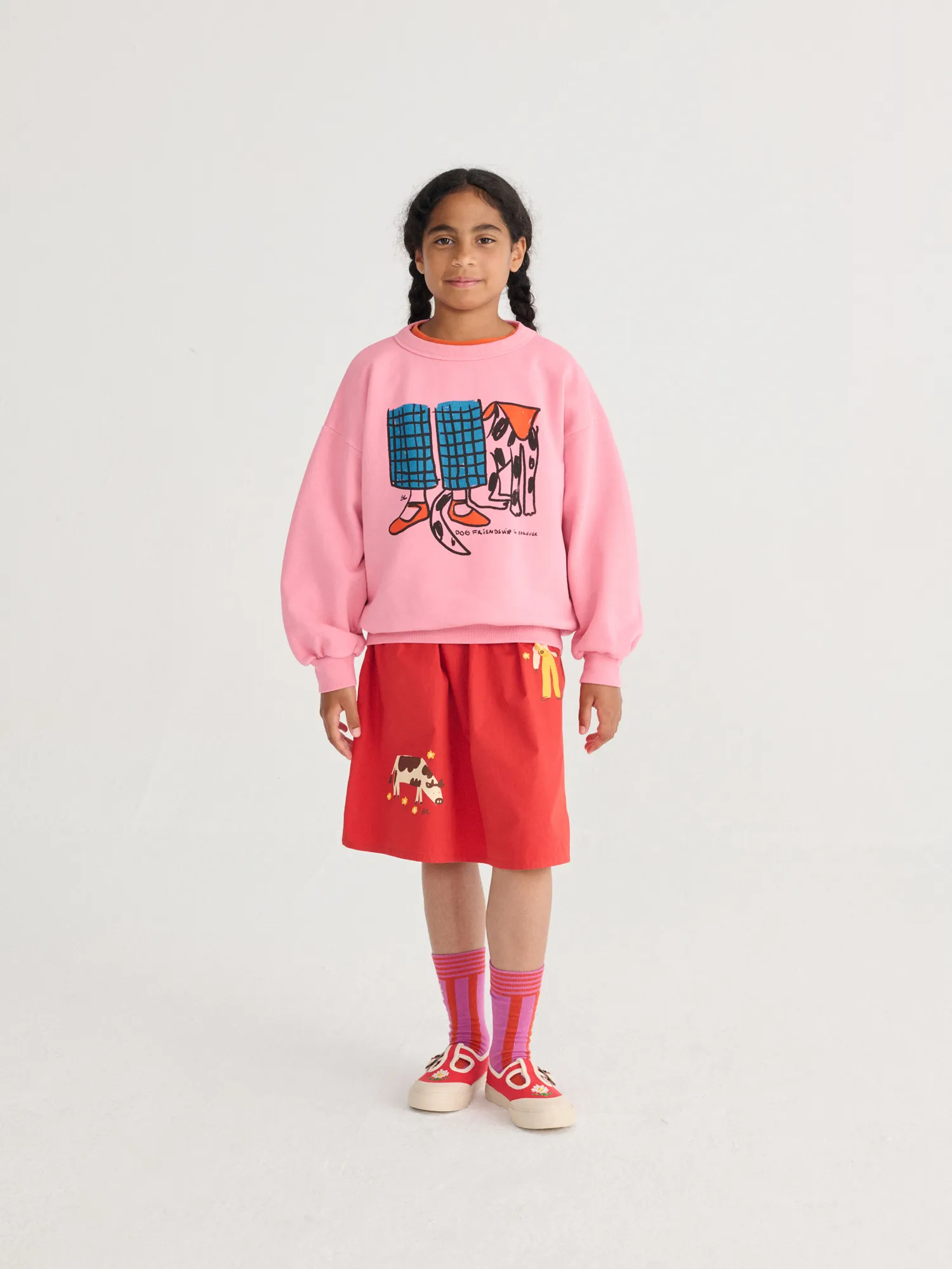 Bobo Choses Bluza Dog Friendship Pink - obrazek 4