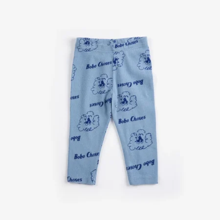 Bobo Choses Legginsy Niemowlęce Pickles The Dog All Over Prussian Blue