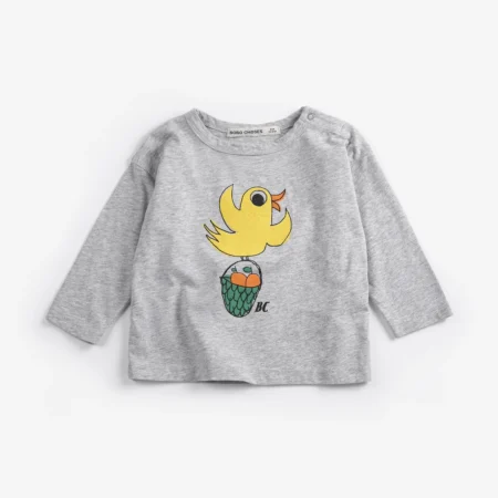 Bobo Choses Longsleeve Flying Oranges Heather Grey