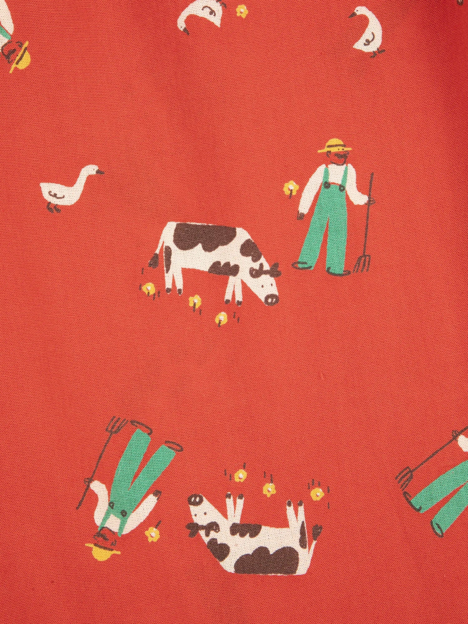 Bobo Choses Spodnie Farm Adventure All Over Woven Red - obrazek 3