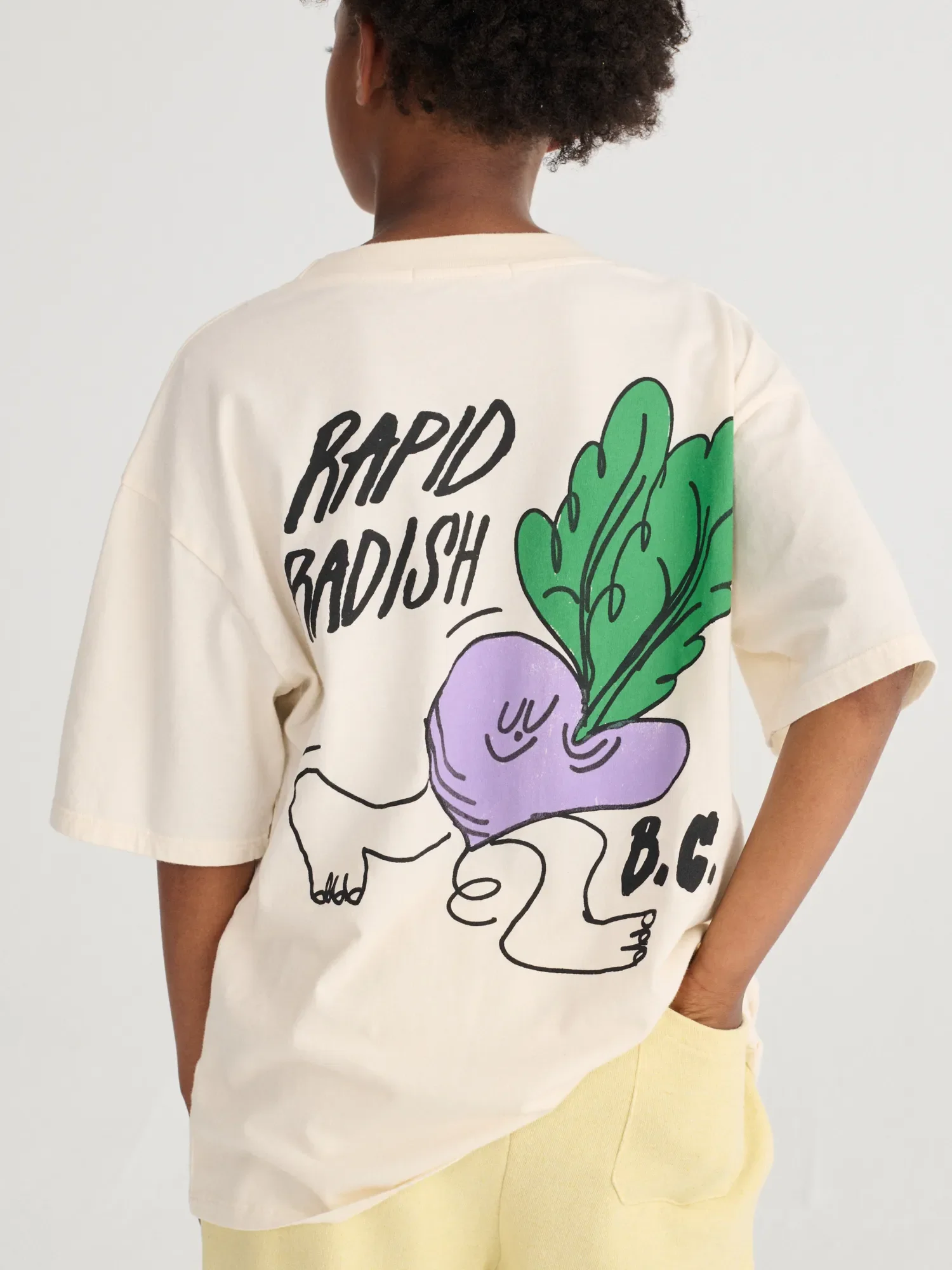 Bobo Choses T-shirt Rapid Radish Off White - obrazek 3