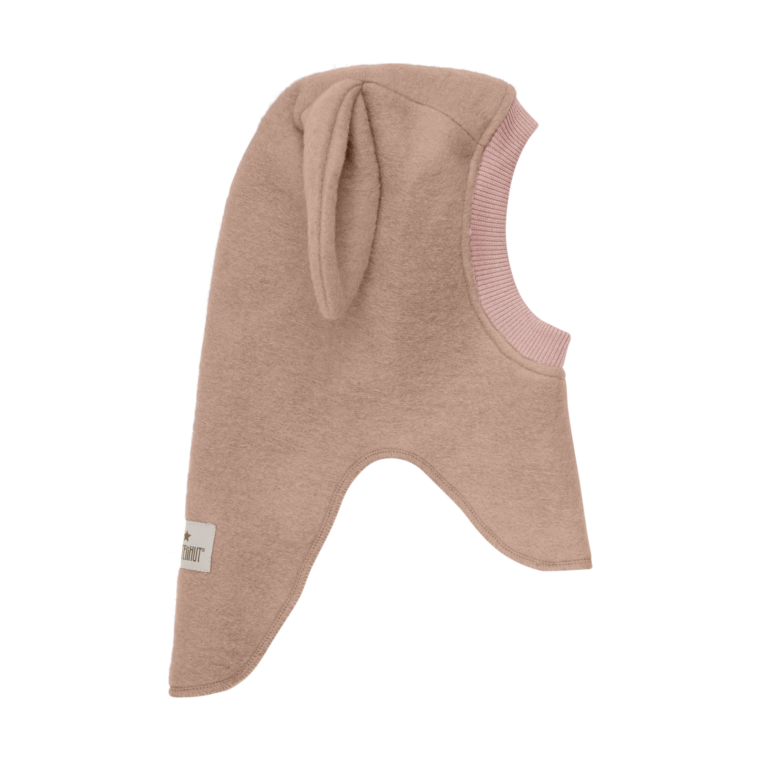 Huttelihut Kominiarka Wełniana Balaclava Ears Wool Rose Melange - obrazek 2