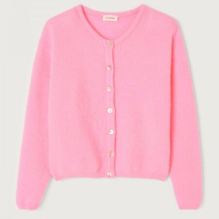 American Vintage Kardigan Gilet Rose Chine