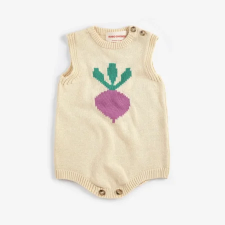 Bobo Choses Rampers Dzianinowy Pixel Suger Beet