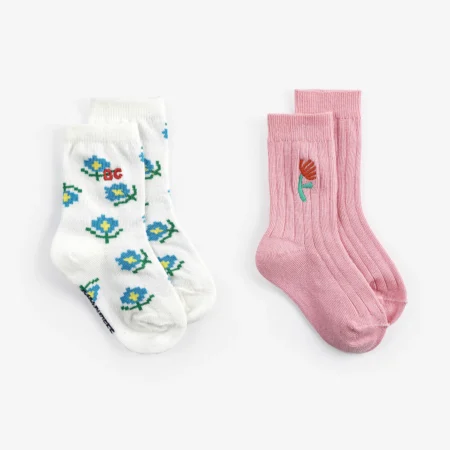 Bobo Choses 2-Pack Skarpetek Flower Short Socks