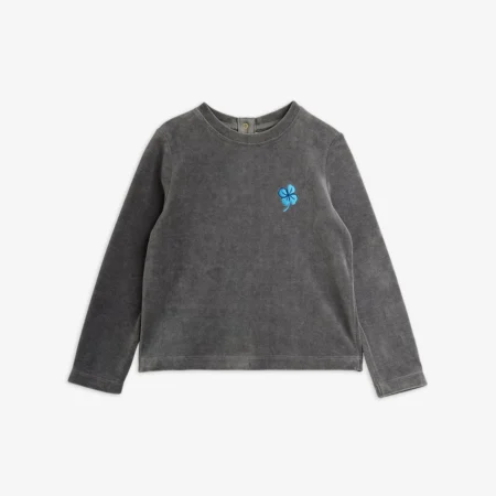 Mini Rodini Bluza Clover velour Grey