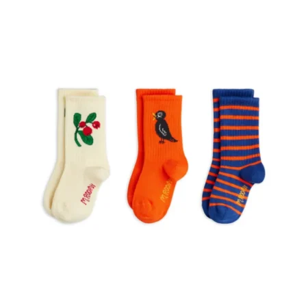 Mini Rodini 3-Pak Skarpetek Lingoberies