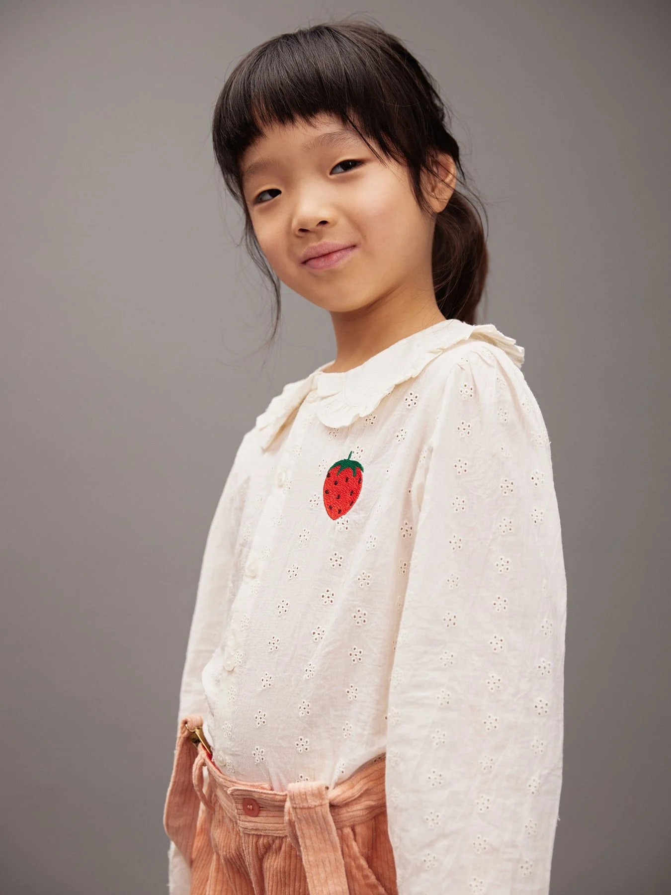 Mini Rodini Spodnie Ogrodniczki Clover Pink - obrazek 3