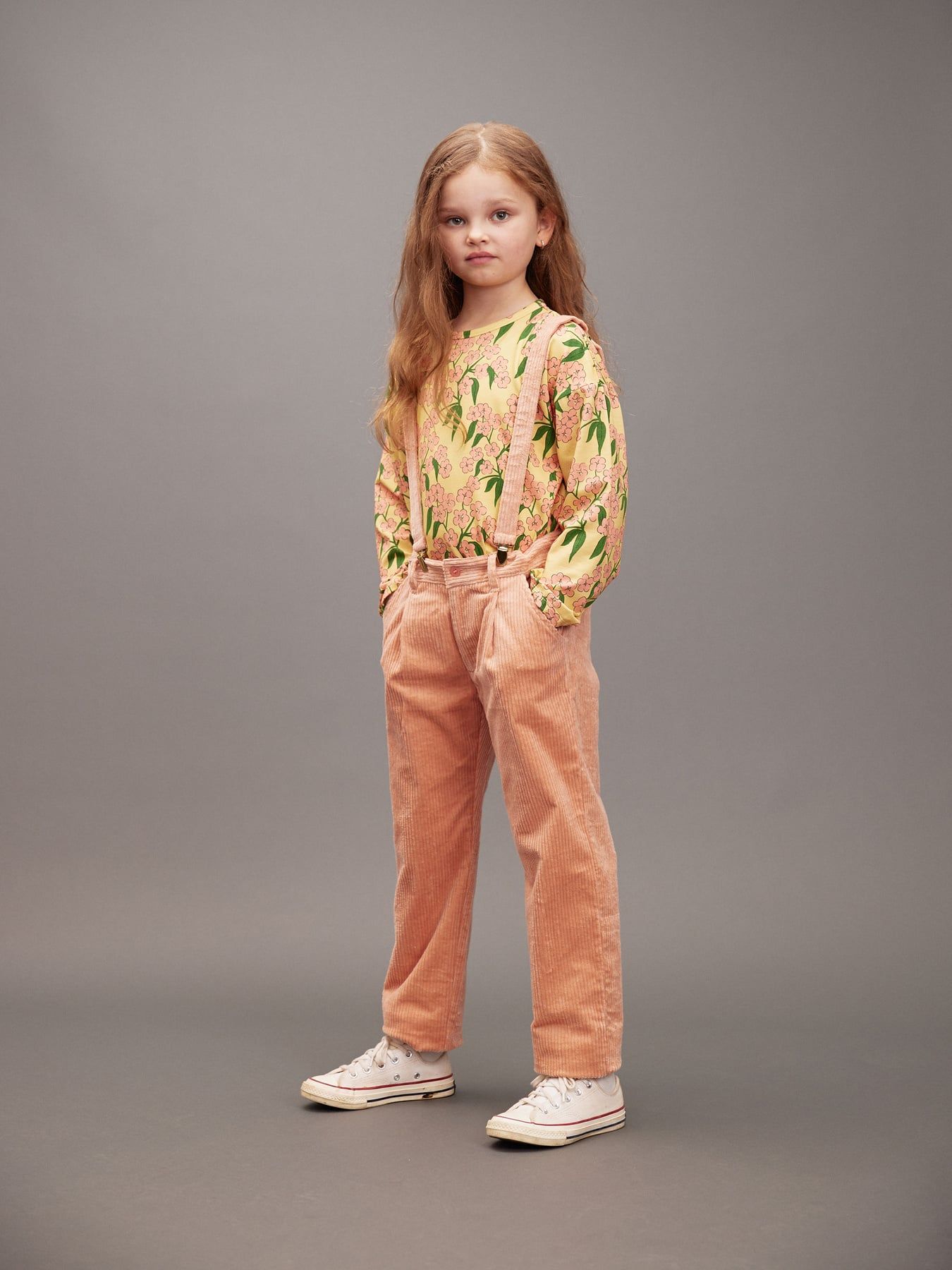 Mini Rodini Spodnie Ogrodniczki Clover Pink - obrazek 4