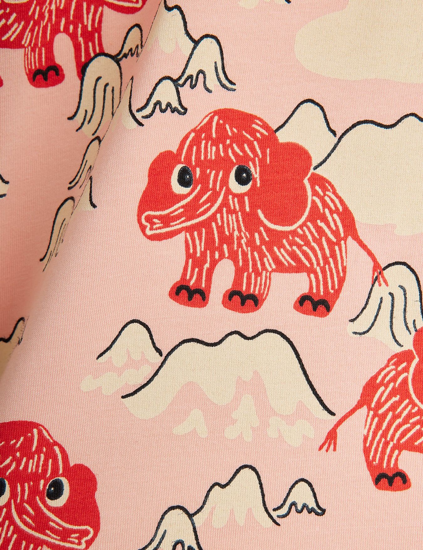 Mini Rodini Longsleeve Mammoth Pink - obrazek 5