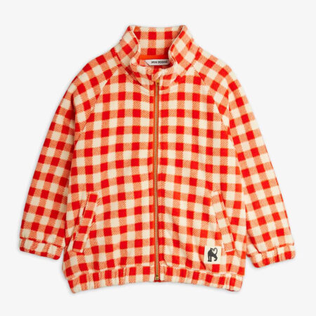 Mini Rodini Bluza Polarowa Gingham aop fleece jacket