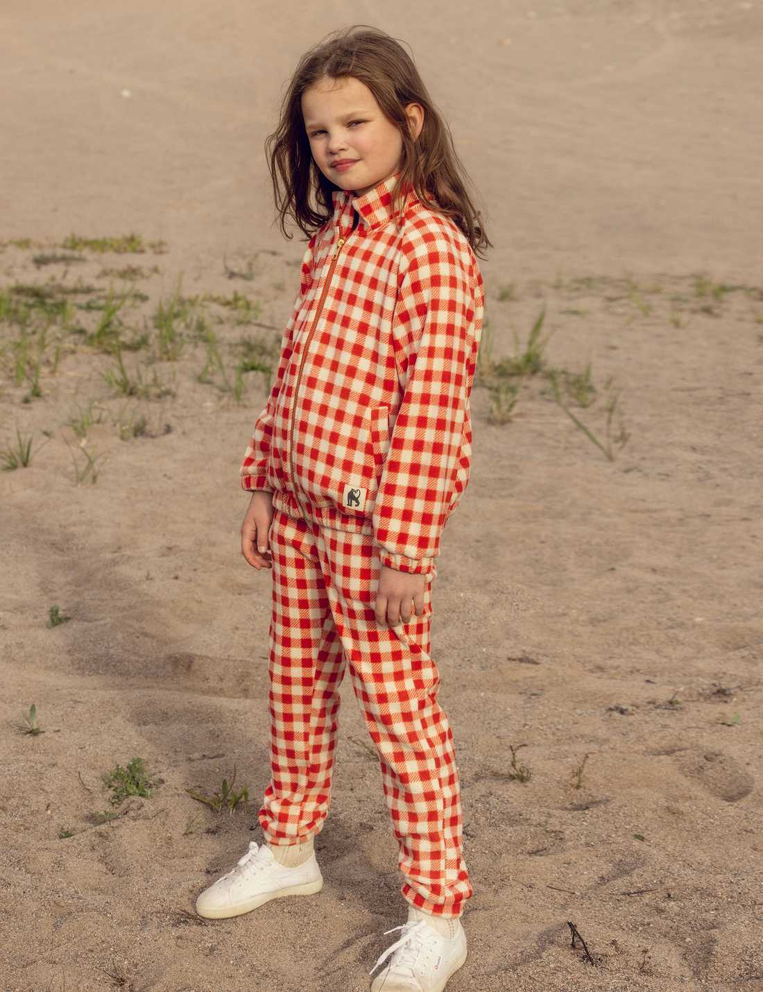 Mini Rodini Bluza Polarowa Gingham aop fleece jacket - obrazek 5