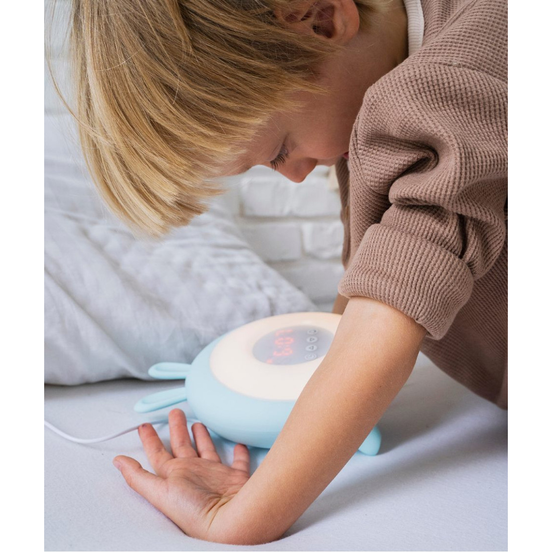 Rabbit & Friends Królik Lampka Budząca Światłem Niebieska - obrazek 5