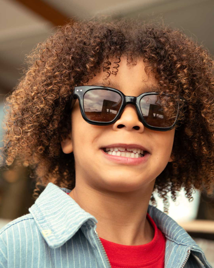 Okulary przeciwsłoneczne dla dzieci IZIPIZI JUNIOR #Road Black (7-11lat) - obrazek 2