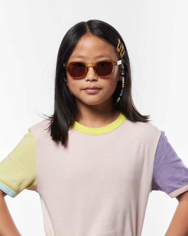 Okulary przeciwsłoneczne dla dzieci IZIPIZI JUNIOR #C Golden Green (7-11lat) - obrazek 2