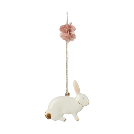 Maileg Metalowa ozdoba, Króliczka - Siedzący