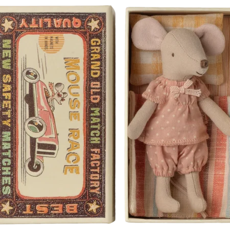 Maileg Myszka Starsza Siostra W Pudełku Po Zapałkach