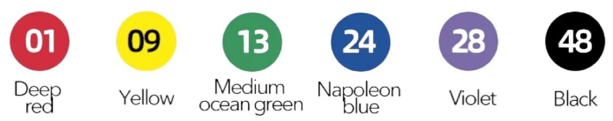 Mideer Markery akrylowe z klasyczną końcówką mideer – 6 kolorów - obrazek 3