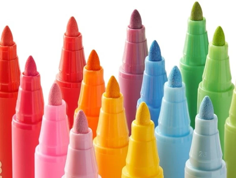 Mideer Markery akrylowe z klasyczną końcówką mideer – 6 kolorów - obrazek 5