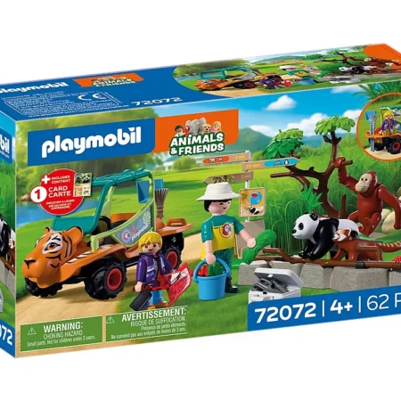 Playmobil Zoo: Opiekun zwierząt z pojazdem