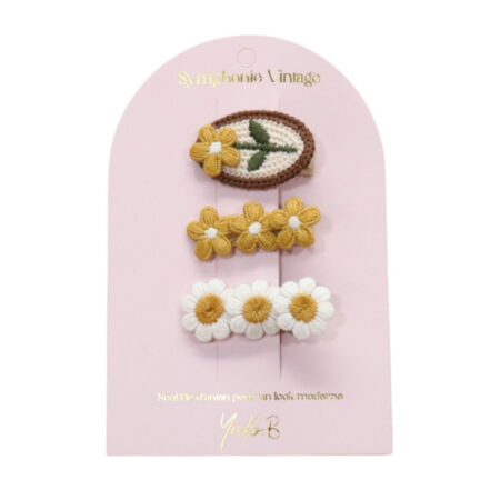 Yuko B. Spinki do włosów „SYMFONIA” – Vintage, 3 szt.