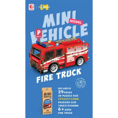 Playful Mario Minipuzzle 3D drewniane z napędem – Wóz strażacki (29 el.)