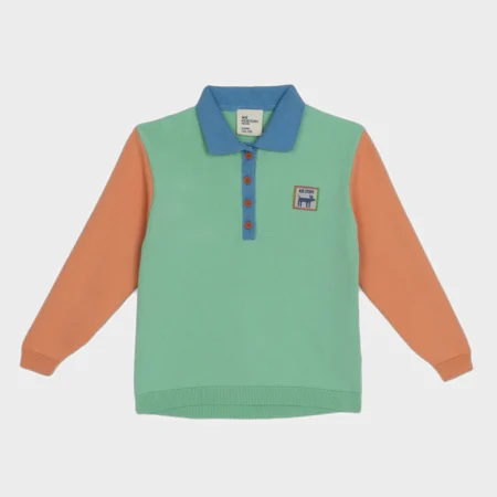 Kid Story Polo Z Bawełny Organicznej - Sunset Orange