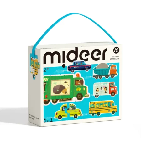 Mideer Moje pierwsze puzzle mideer 6w1 – Transport