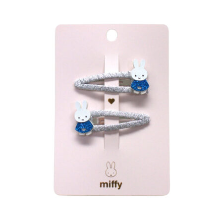 Yuko B. Spinki do włosów MIFFY - niebieskie, 2 szt.