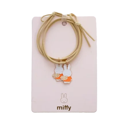 Yuko B. Gumki do włosów / bransoletki - Miffy z kwiatami, 2 szt.